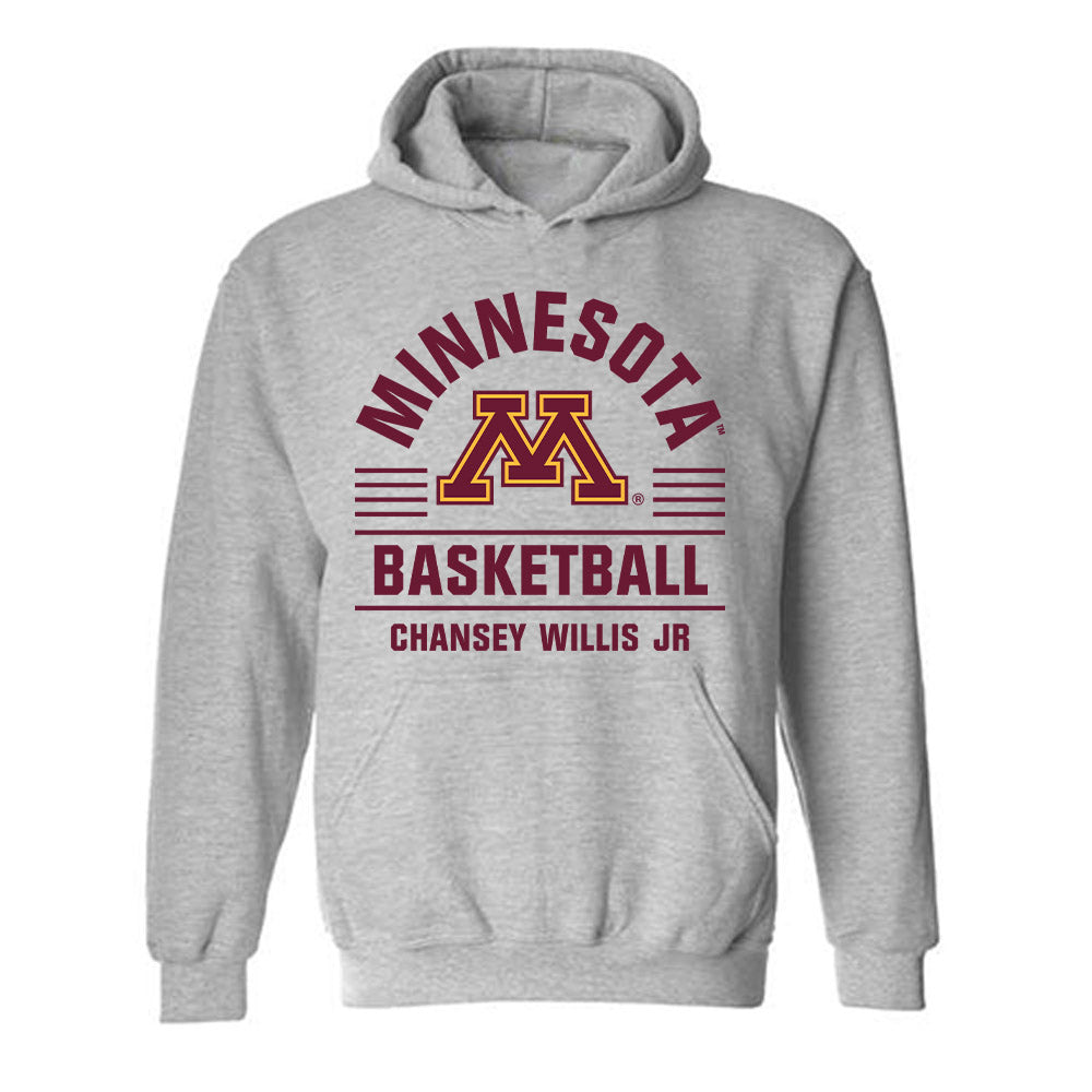 Minnesota - NCAA Men's Basketball : Chansey Willis Jr - Classic Fashion Shersey Hooded Sweatshirt-0