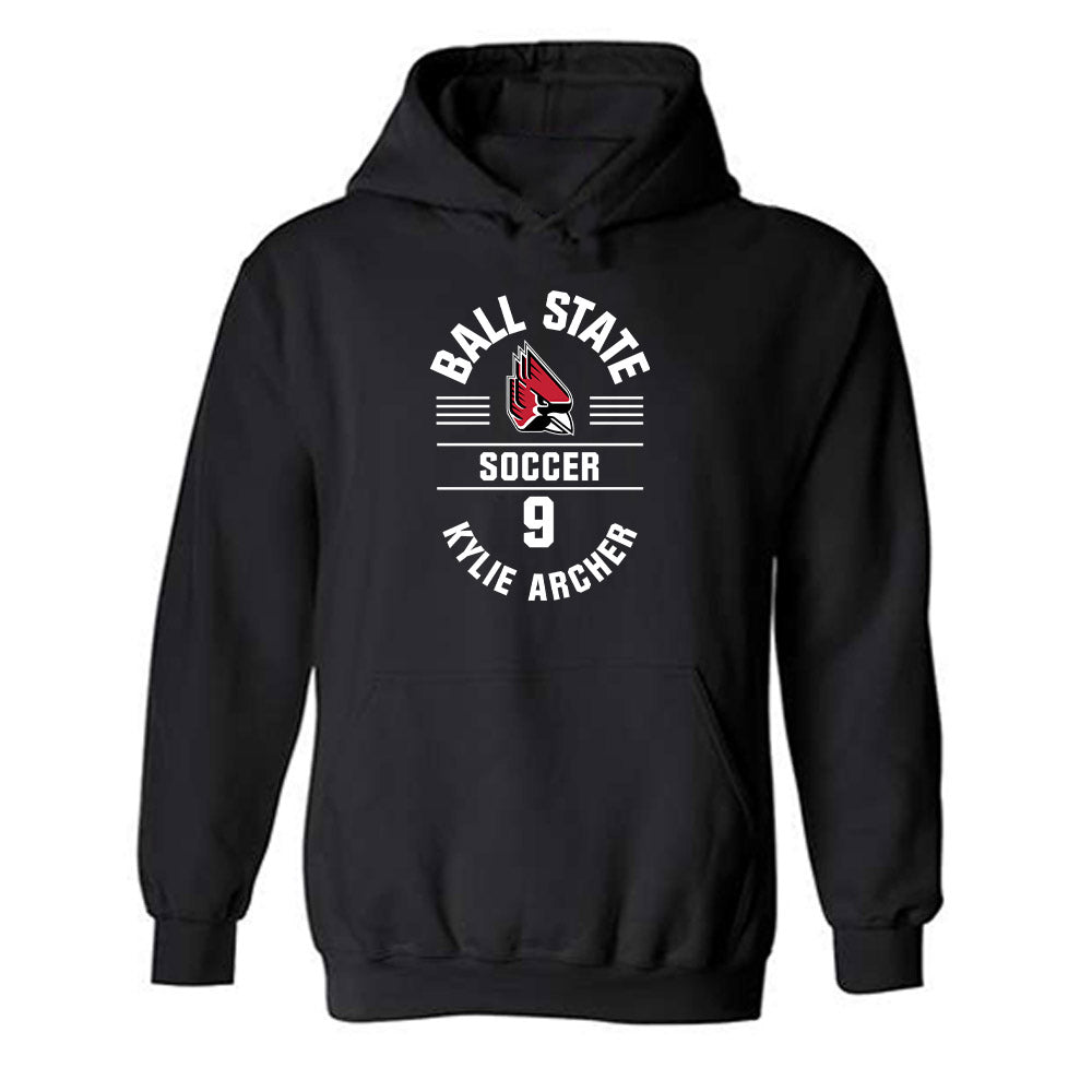 Ball State - NCAA Women's Soccer : Kylie Archer - Classic Fashion Shersey Hooded Sweatshirt-0