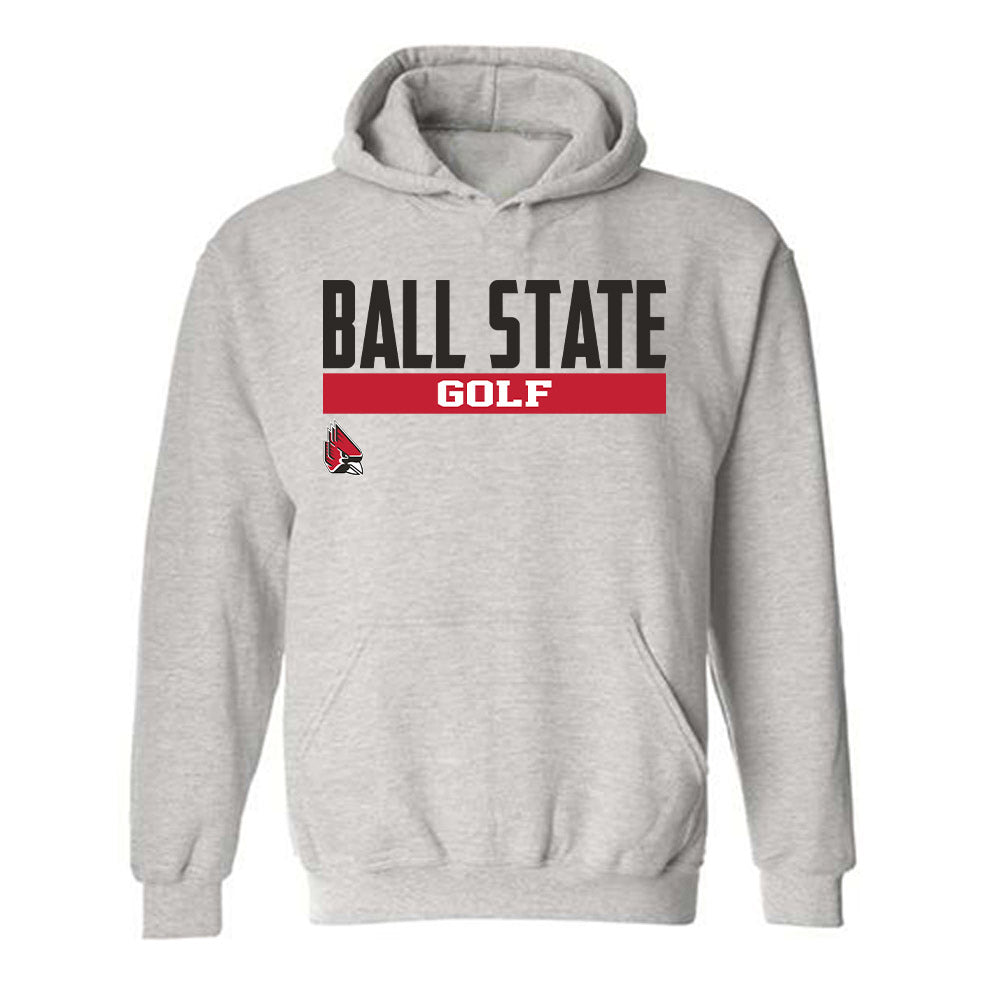 Ball State - NCAA Men's Golf : Samuel Harris - Classic Fashion Shersey Hooded Sweatshirt-0