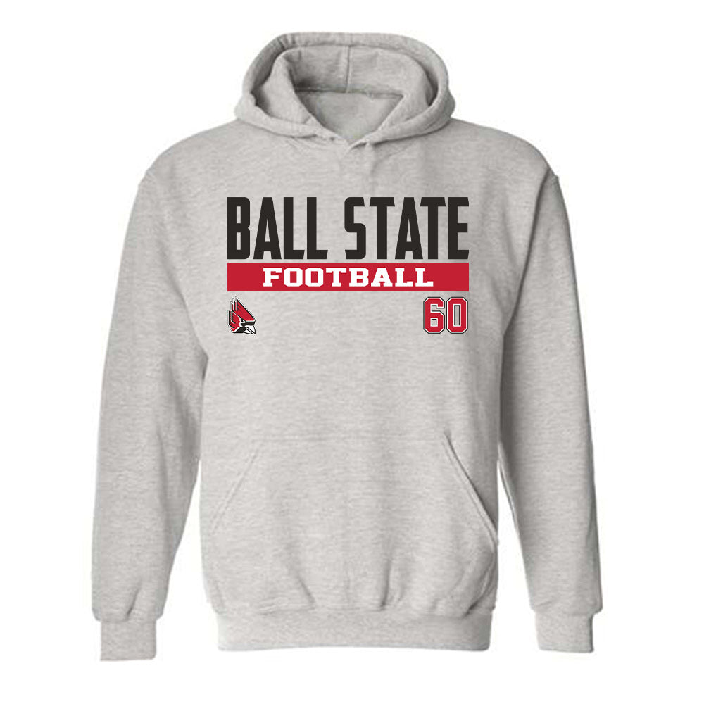 Ball State - NCAA Football : Blake Scriber - Classic Fashion Shersey Hooded Sweatshirt-0