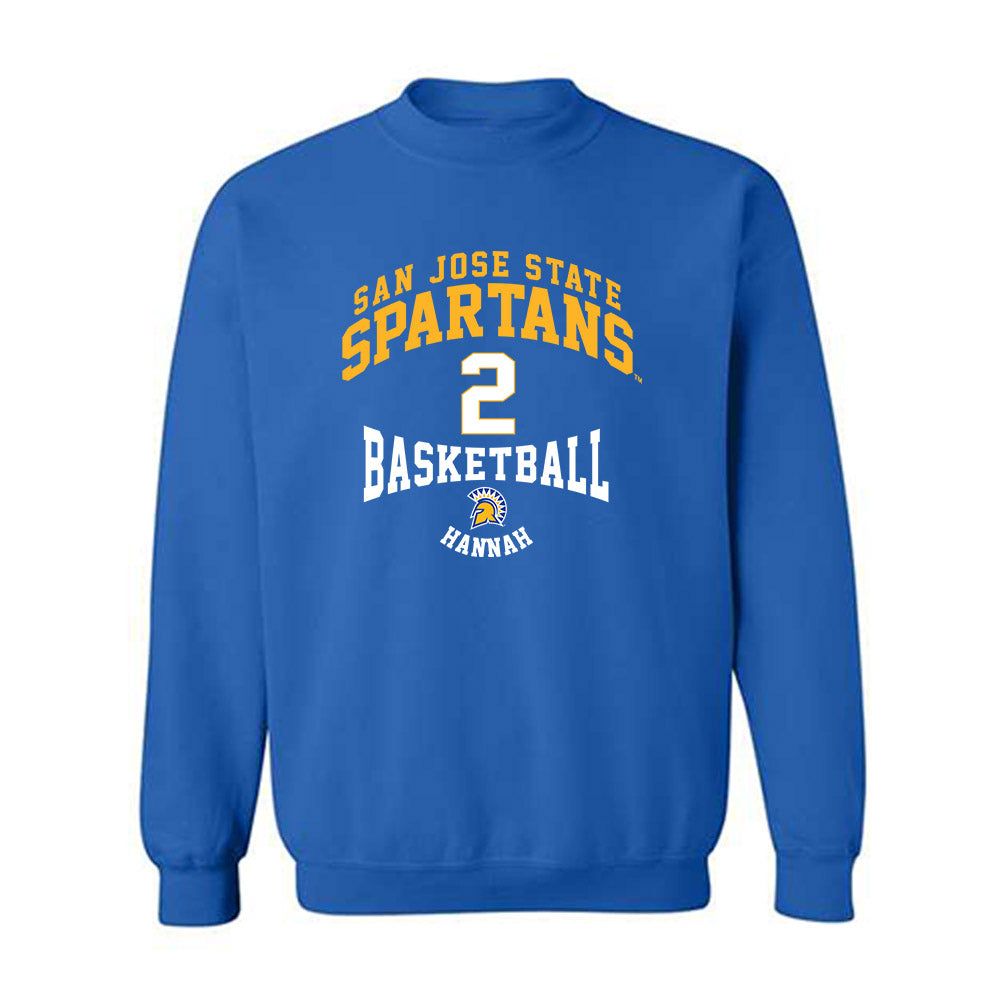 SJSU - NCAA Men's Basketball : Javaughn Hannah - Classic Fashion Shersey Crewneck Sweatshirt-0