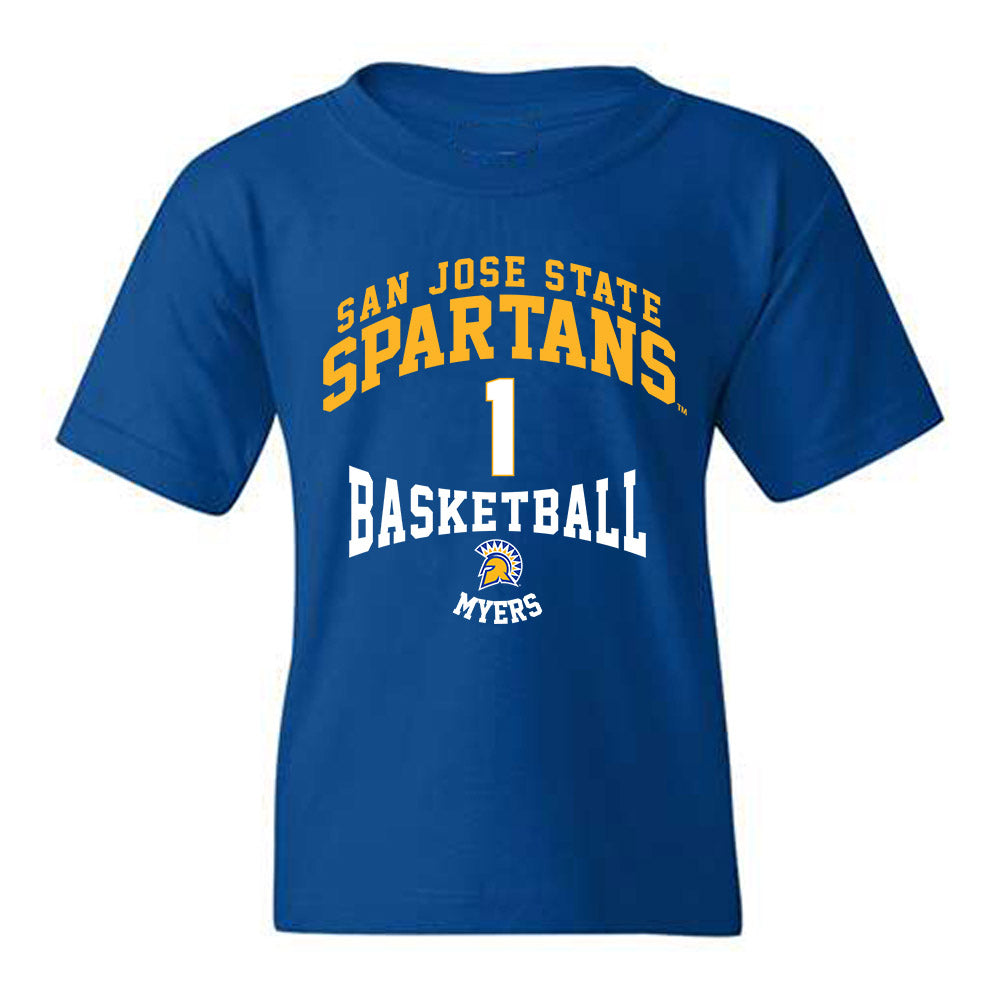 SJSU - NCAA Men's Basketball : Adrian Myers - Classic Fashion Shersey Youth T-Shirt-0