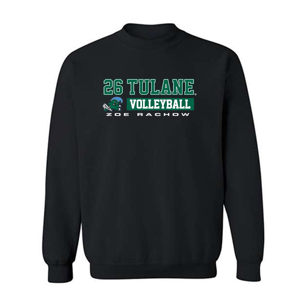 Tulane - NCAA Women's Volleyball : Zoe Rachow - Classic Fashion Shersey Crewneck Sweatshirt-0