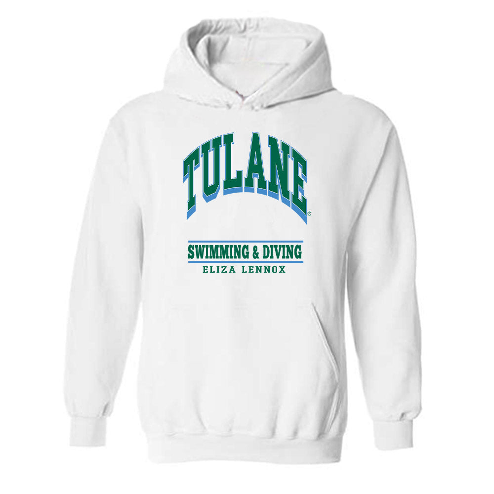 Tulane - NCAA Women's Swimming & Diving : Eliza Lennox - Classic Fashion Shersey Hooded Sweatshirt-0