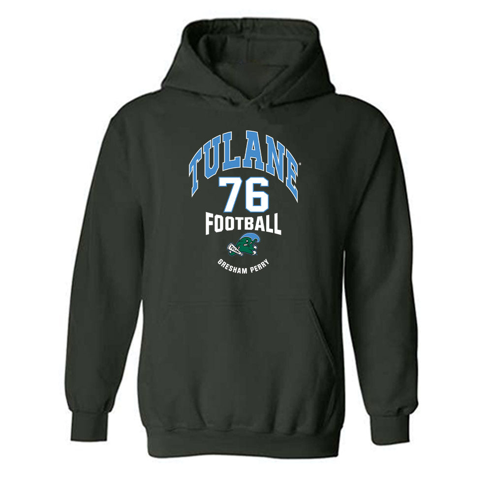 Tulane - NCAA Football : Gresham Perry - Classic Fashion Shersey Hooded Sweatshirt-0