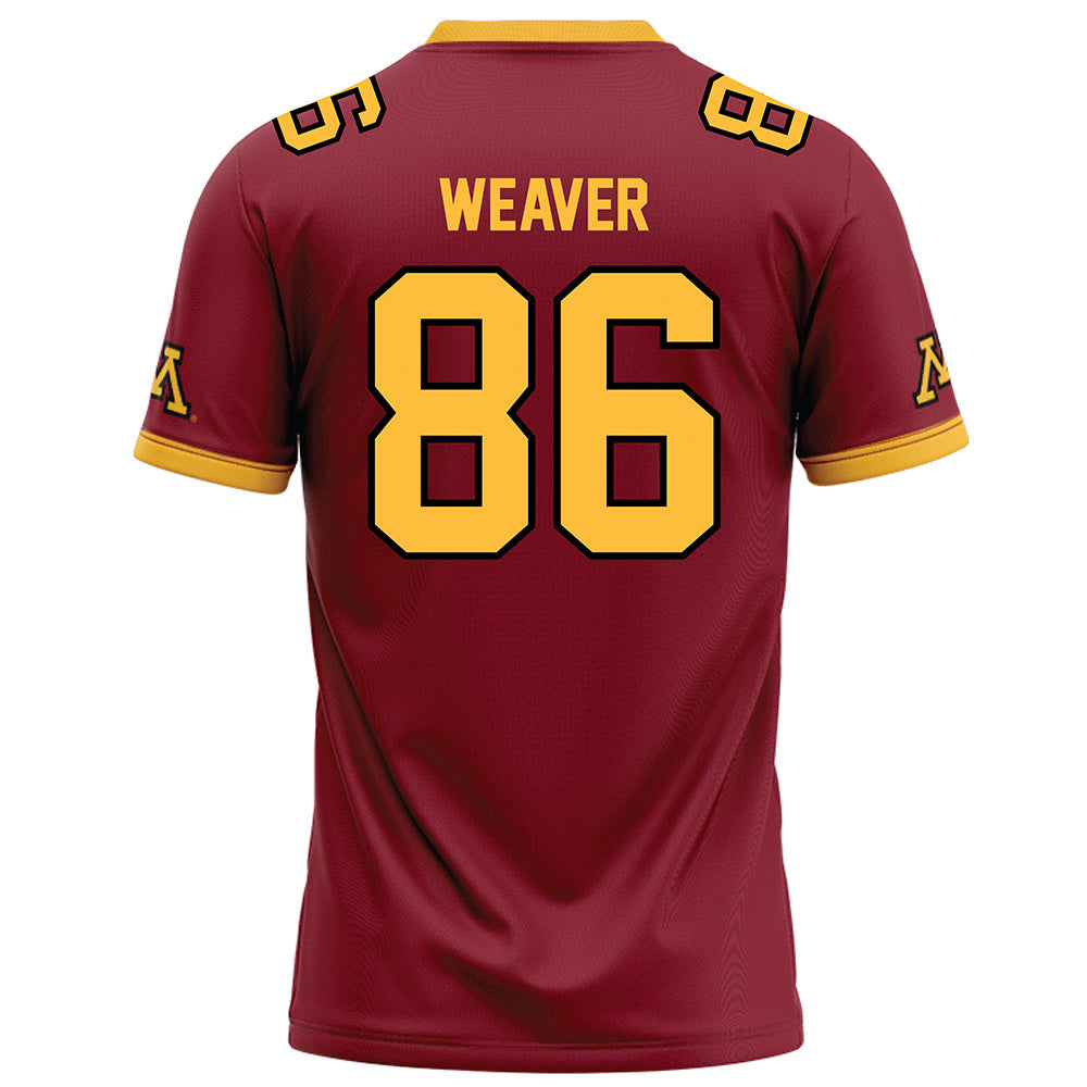 Minnesota - NCAA Football : Gabe Weaver - Maroon Football Jersey-1