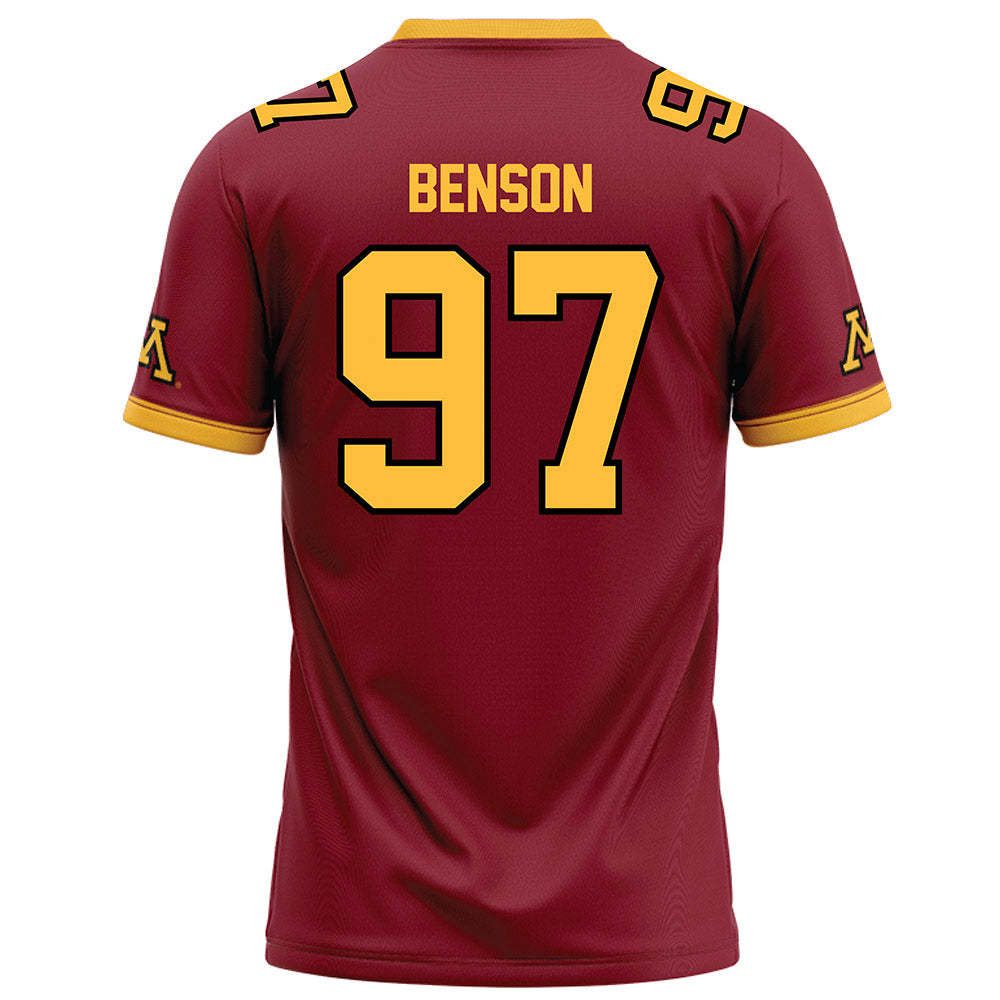 Minnesota - NCAA Football : Jeremiah Benson - Maroon Football Jersey-1