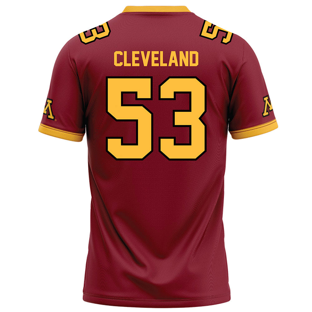 Minnesota - NCAA Football : Nate Cleveland - Maroon Football Jersey-1