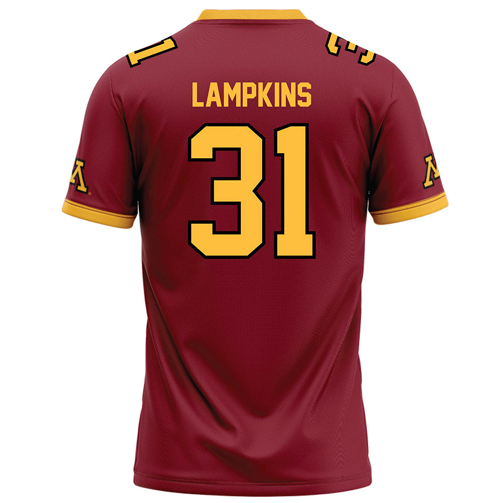 Minnesota - NCAA Football : Jordan Lampkins - Maroon Football Jersey-1