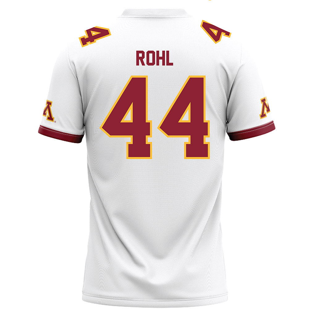 Minnesota - NCAA Football : George Rohl - White Football Jersey-1