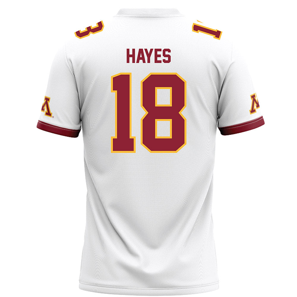 Minnesota - NCAA Football : Donielle Hayes - White Football Jersey-1