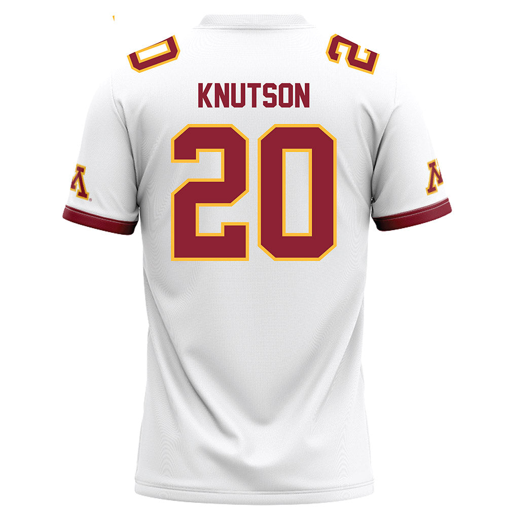 Minnesota - NCAA Football : Parker Knutson - White Football Jersey-1