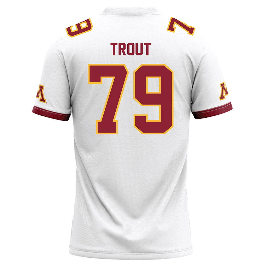 Minnesota - NCAA Football : Andrew Trout - White Football Jersey-1