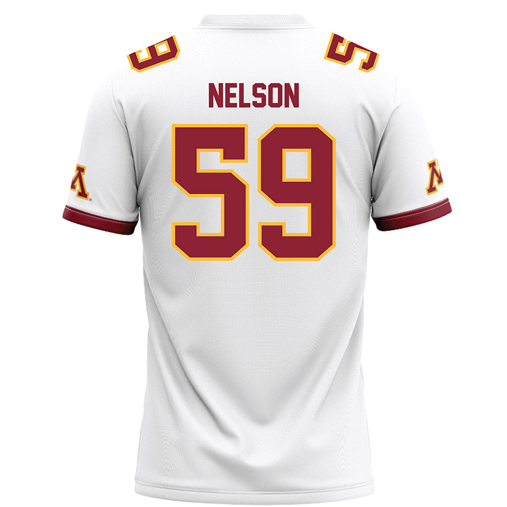 Minnesota - NCAA Football : Tony Nelson - White Football Jersey-1