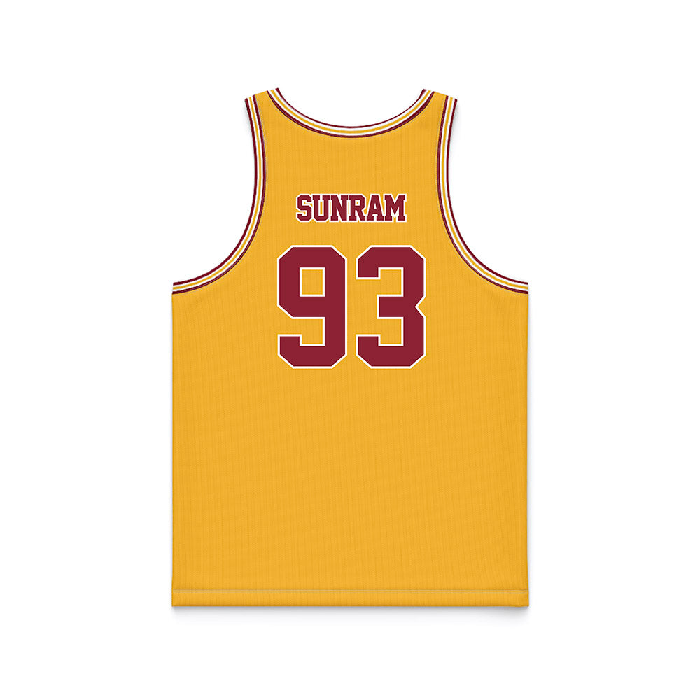 Minnesota - NCAA Football : Riley Sunram - Gold Basketball Jersey-1