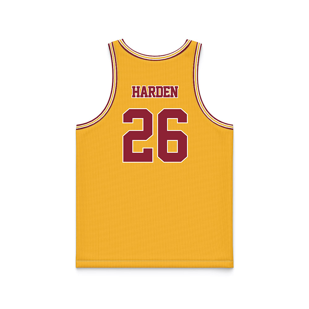 Minnesota - NCAA Football : Zack Harden - Gold Basketball Jersey-1