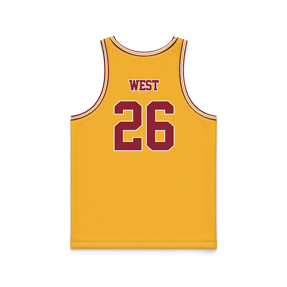 Minnesota - NCAA Football : Elisha West - Gold Basketball Jersey-1