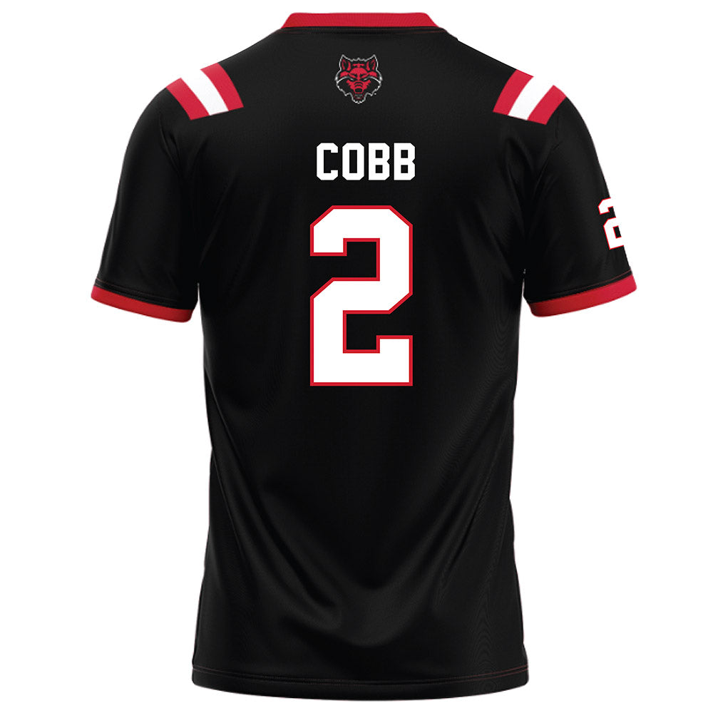 Arkansas State - NCAA Football : Chauncy Cobb - Black Football Jersey-1