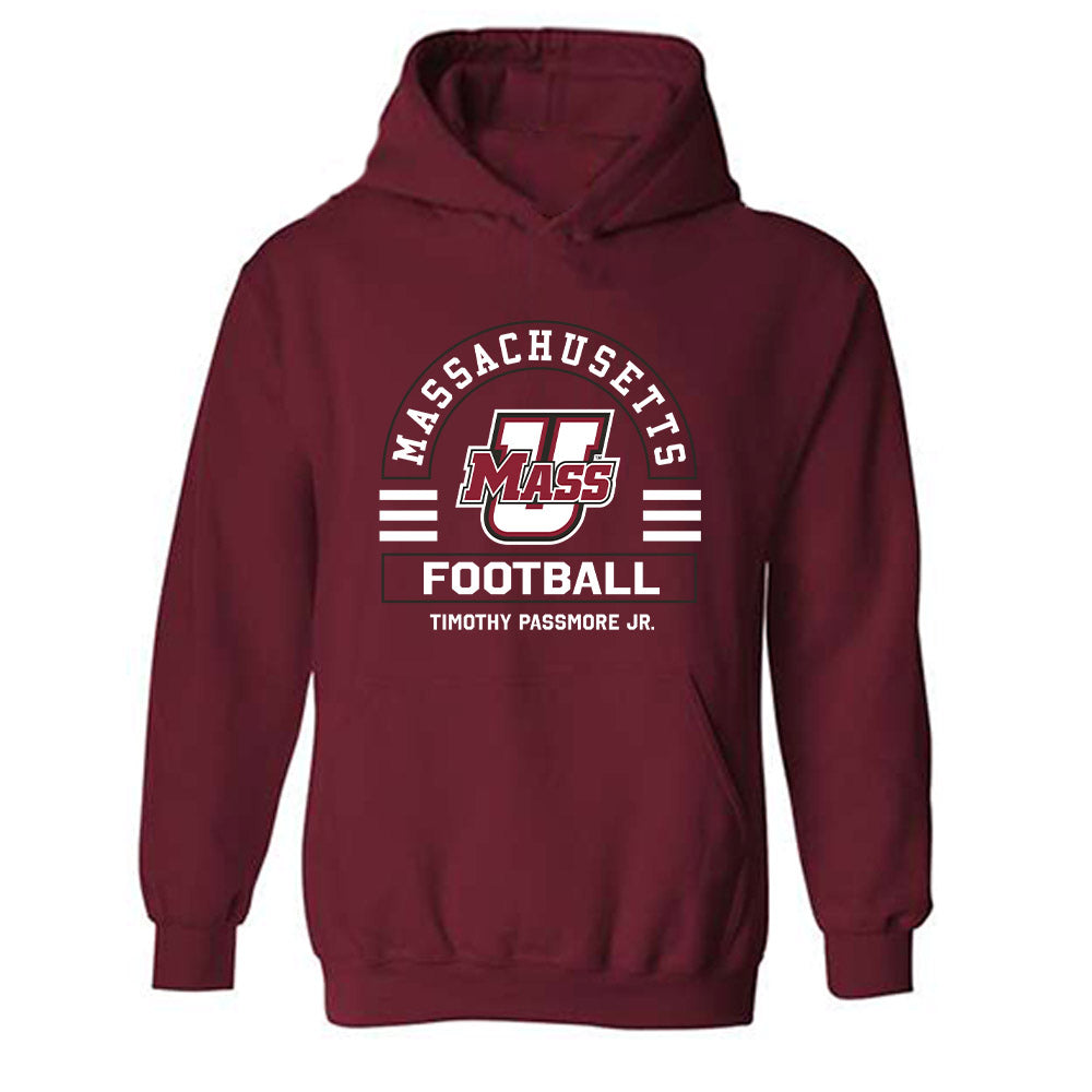 UMass - NCAA Football : Timothy Passmore Jr. - Classic Fashion Shersey Hooded Sweatshirt-0