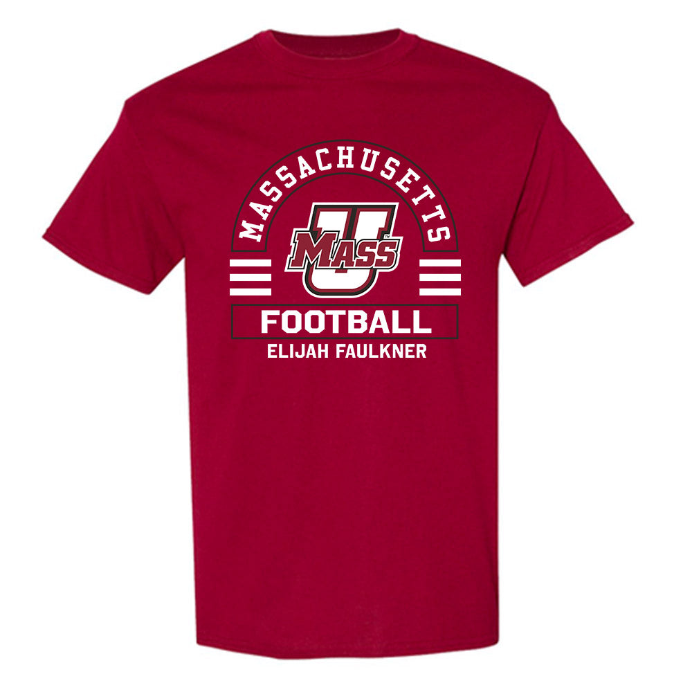 UMass - NCAA Football : Elijah Faulkner - Classic Fashion Shersey T-Shirt-0