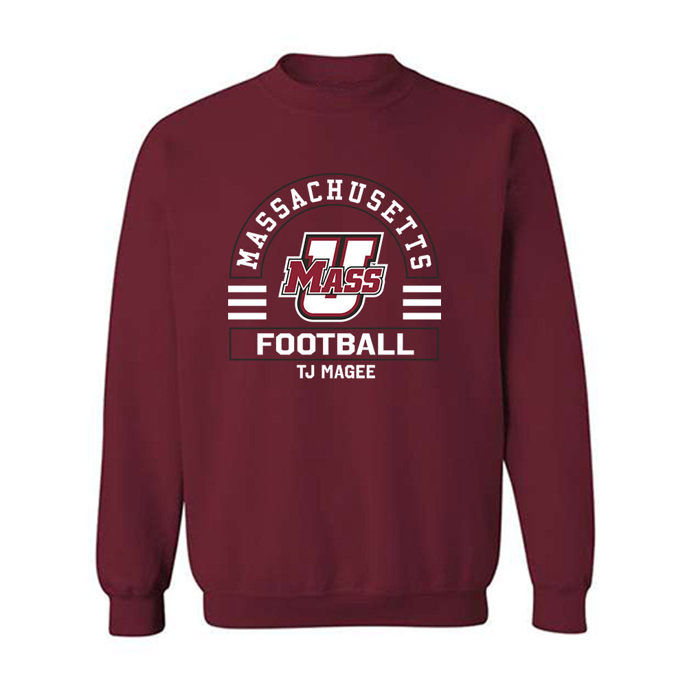 UMass - NCAA Football : TJ Magee - Classic Fashion Shersey Crewneck Sweatshirt-0
