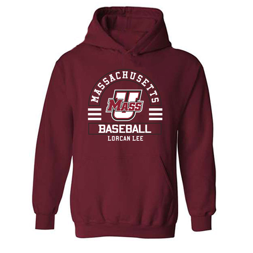 UMass - NCAA Baseball : Lorcan Lee - Classic Fashion Shersey Hooded Sweatshirt-0