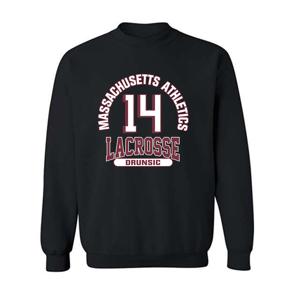 UMass - NCAA Men's Lacrosse : Aiden Drunsic - Classic Fashion Shersey Crewneck Sweatshirt-0