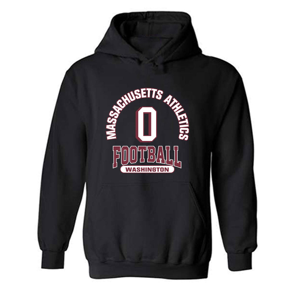 UMass - NCAA Football : Jordan Washington - Classic Fashion Shersey Hooded Sweatshirt-0