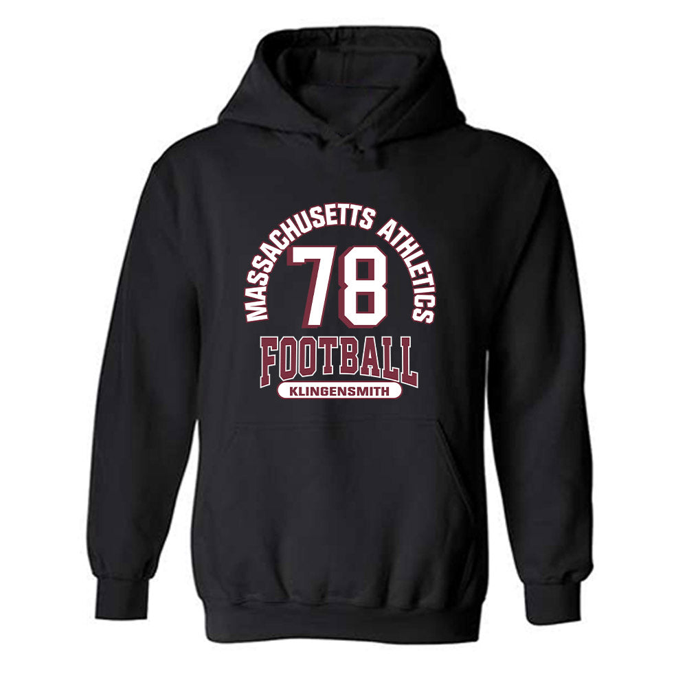 UMass - NCAA Football : Greg Klingensmith - Classic Fashion Shersey Hooded Sweatshirt-0