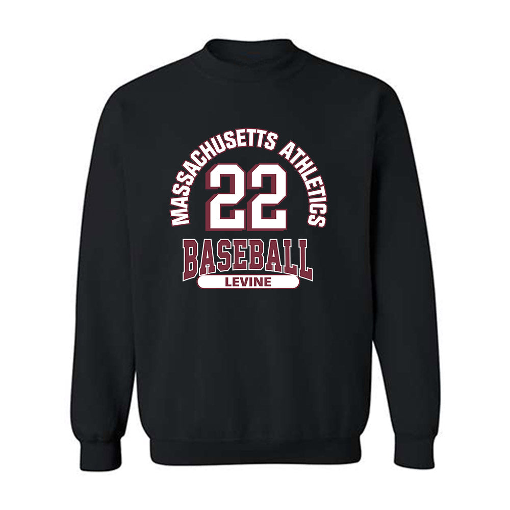 UMass - NCAA Baseball : Jack Levine - Classic Fashion Shersey Crewneck Sweatshirt-0