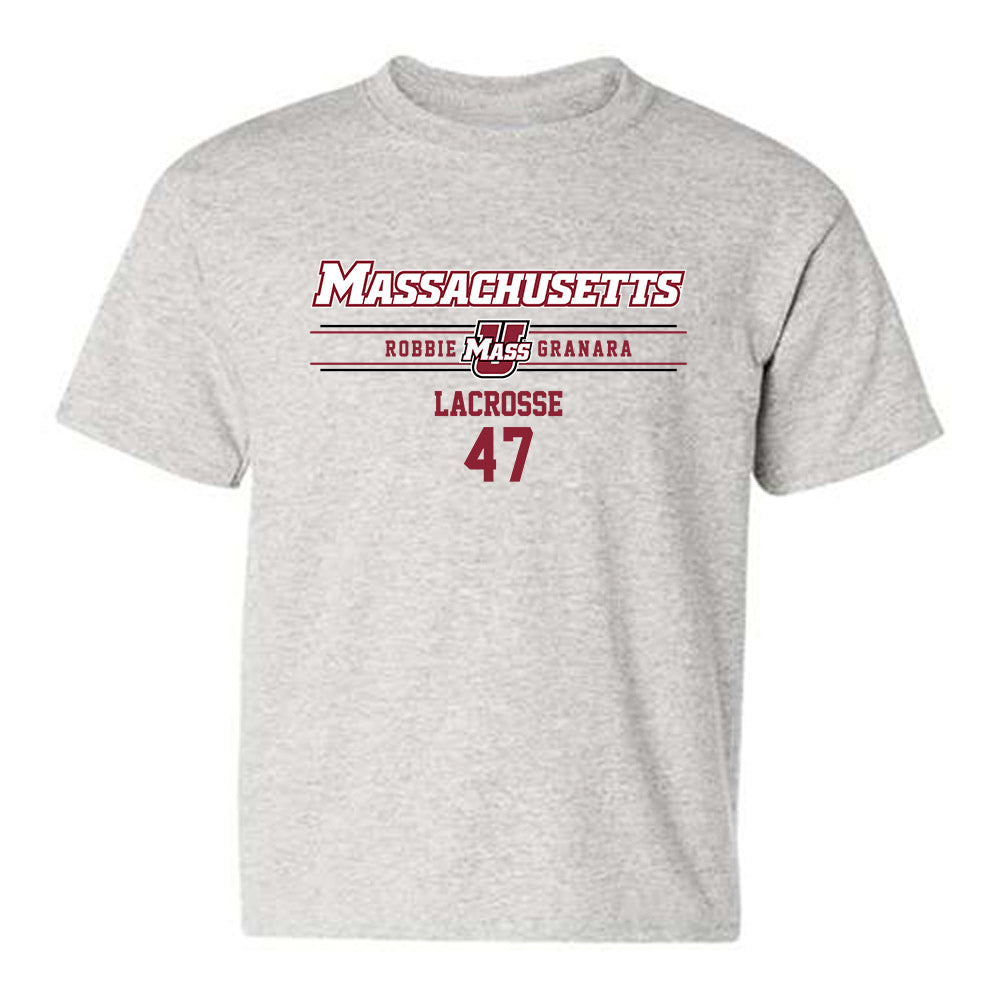 UMass - NCAA Men's Lacrosse : Robbie Granara - Classic Fashion Shersey Youth T-Shirt-0