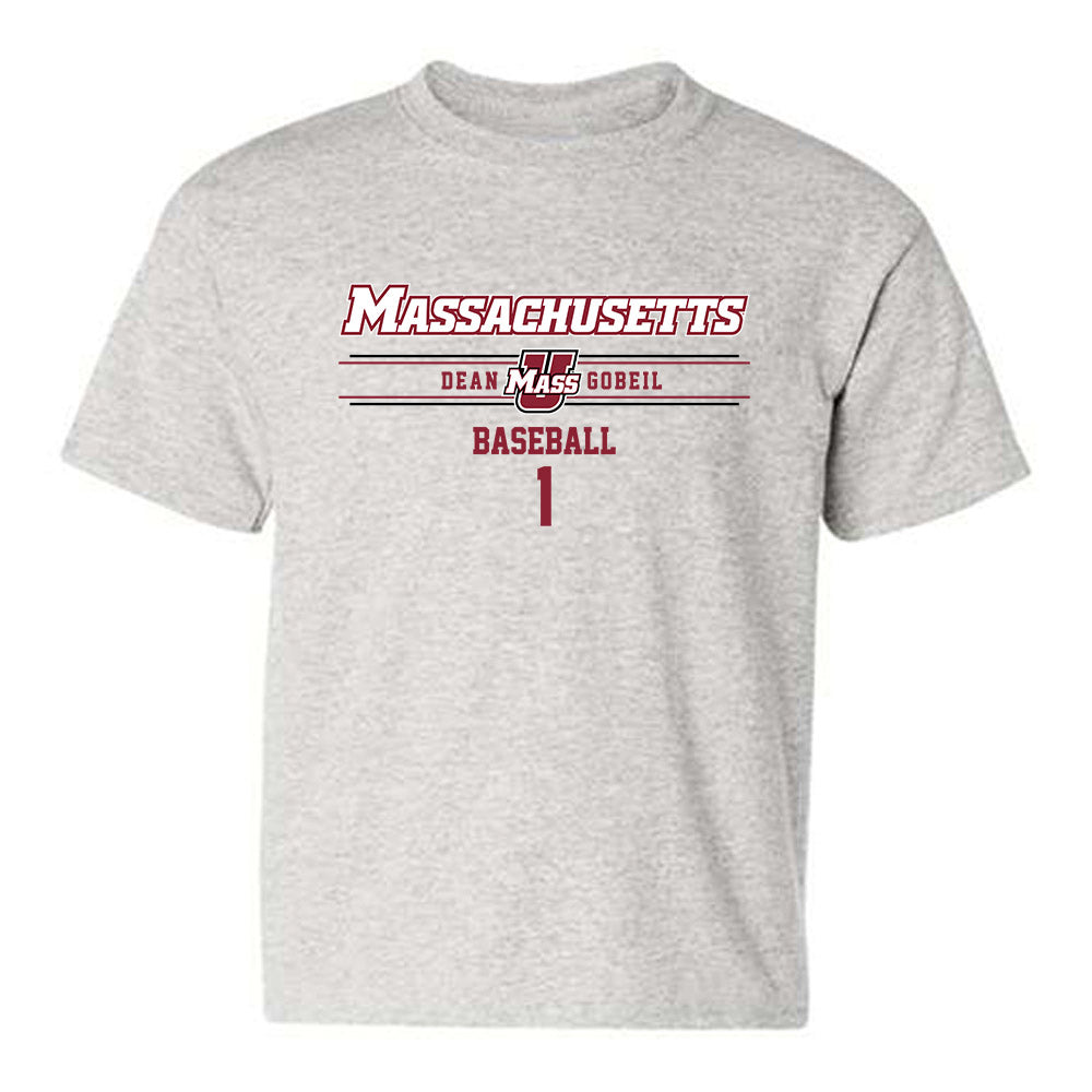UMass - NCAA Baseball : Dean Gobeil - Classic Fashion Shersey Youth T-Shirt-0