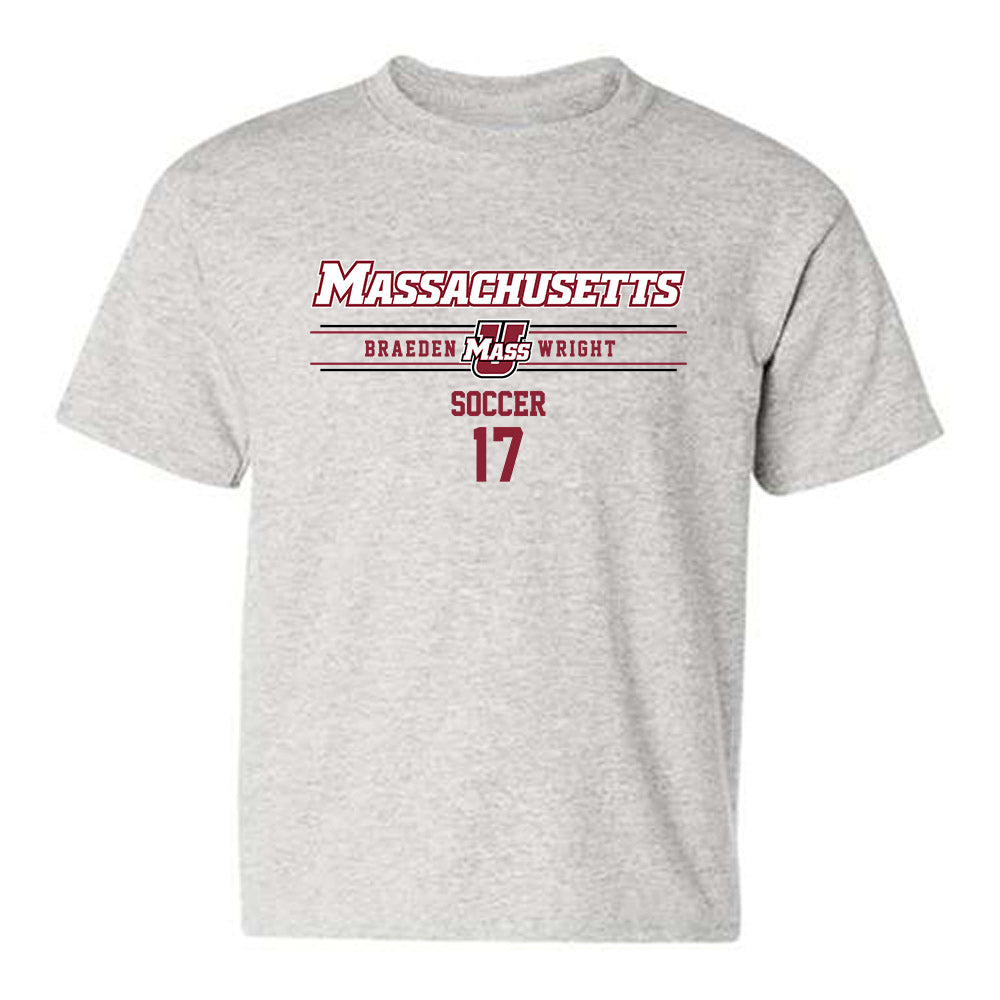 UMass - NCAA Men's Soccer : Braeden Wright - Classic Fashion Shersey Youth T-Shirt-0