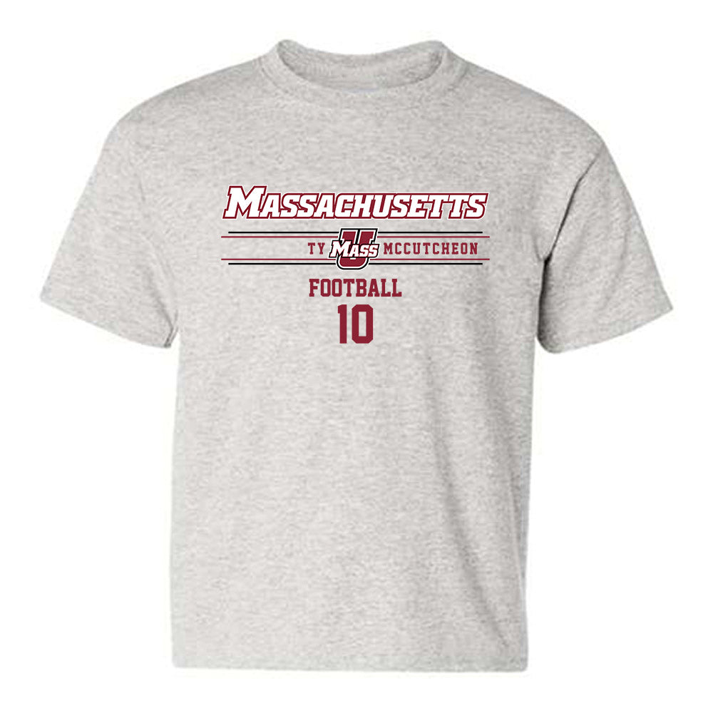 UMass - NCAA Football : Ty Mccutcheon - Classic Fashion Shersey Youth T-Shirt-0
