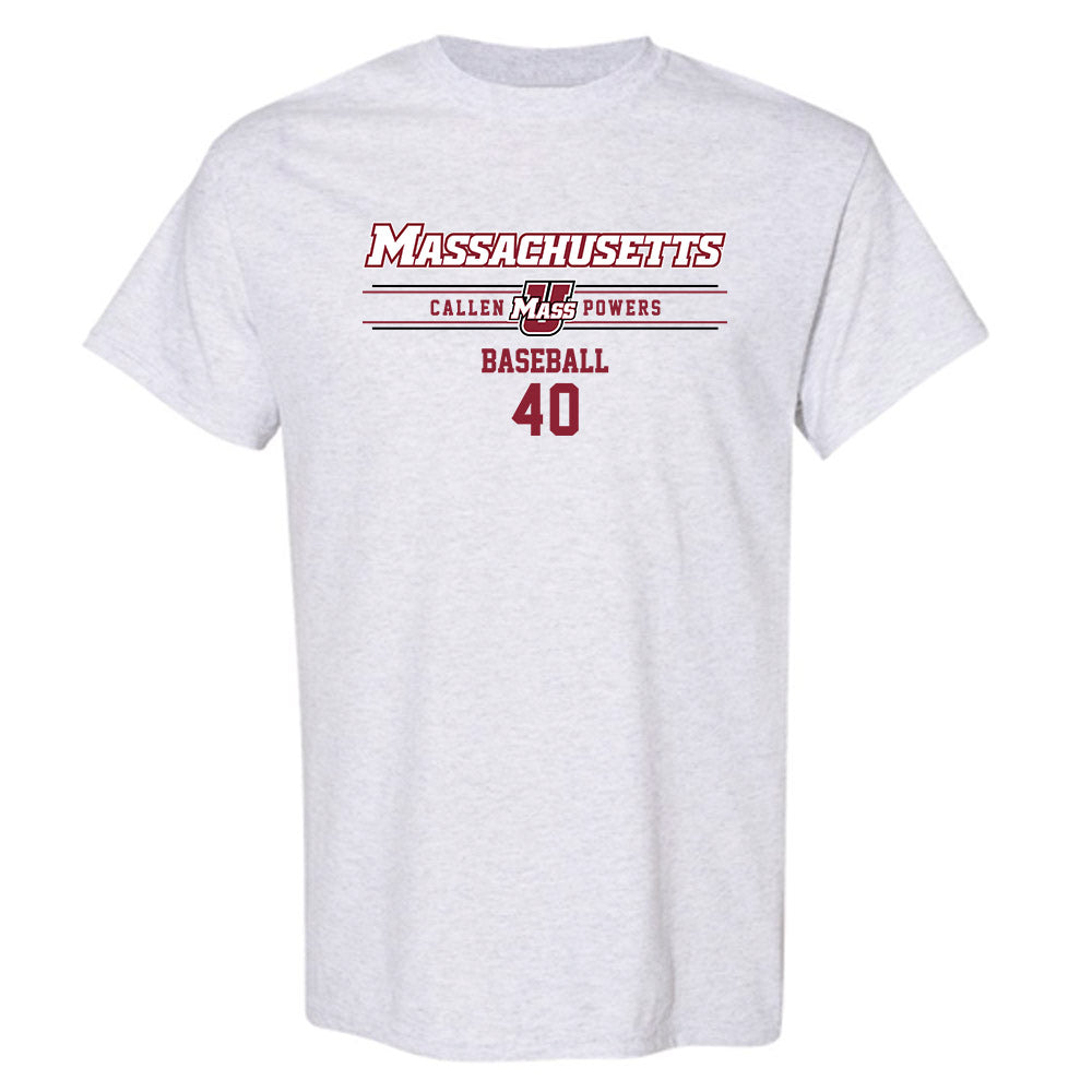 UMass - NCAA Baseball : Callen Powers - Classic Fashion Shersey T-Shirt-0
