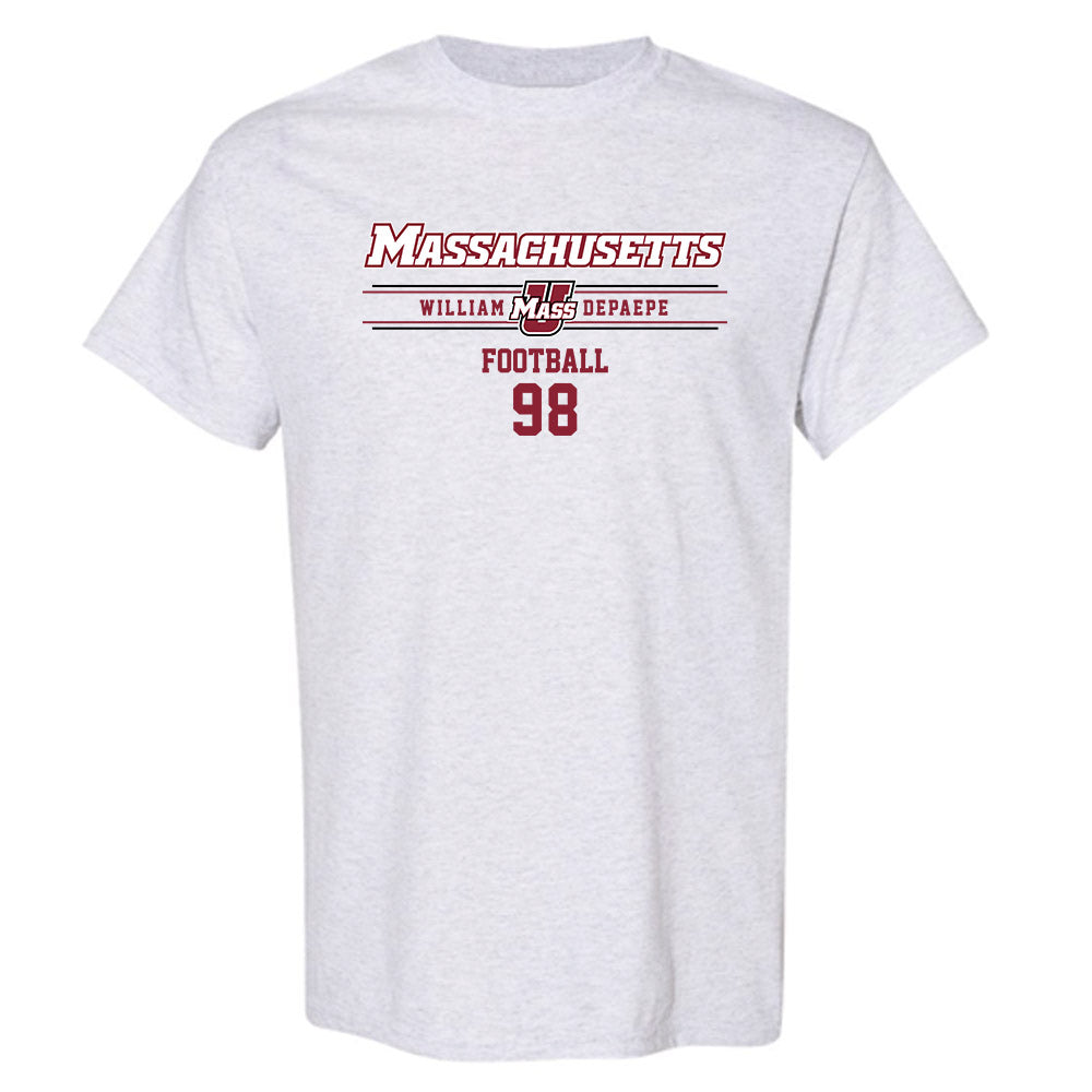 UMass - NCAA Football : William DePaepe - Classic Fashion Shersey T-Shirt-0