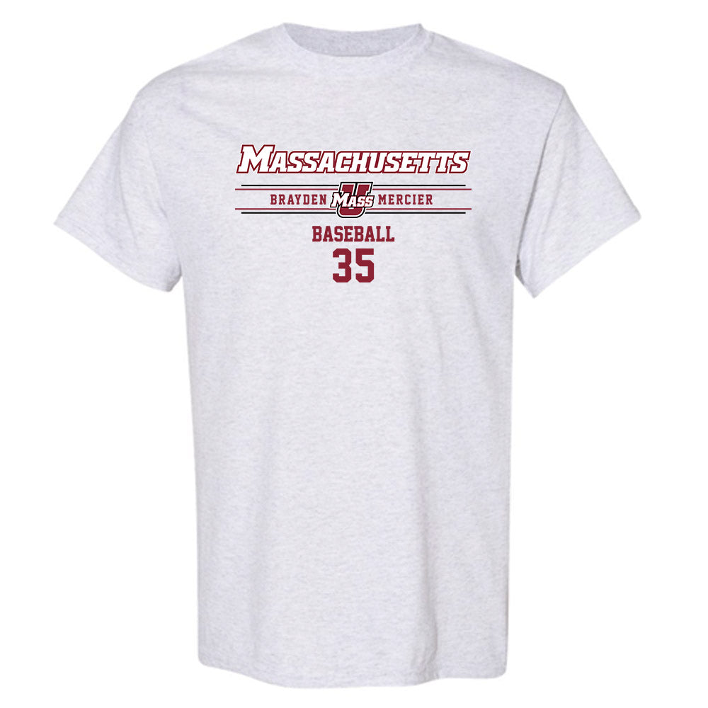 UMass - NCAA Baseball : Brayden Mercier - Classic Fashion Shersey T-Shirt-0