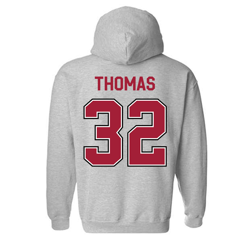 Arkansas - NCAA Women's Basketball : D'Asia Thomas - Classic Fashion Shersey Hooded Sweatshirt-1