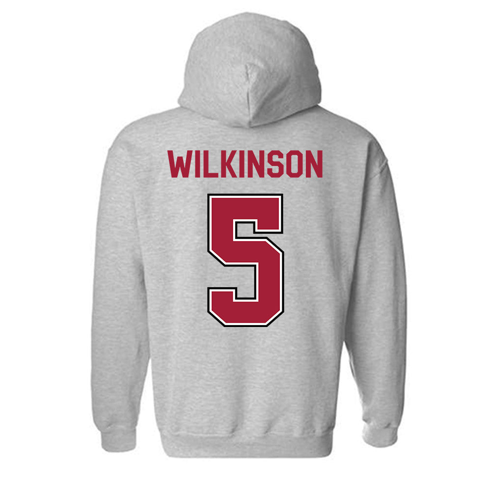 Arkansas - NCAA Men's Basketball : Jeremiah Wilkinson - Classic Fashion Shersey Hooded Sweatshirt-1