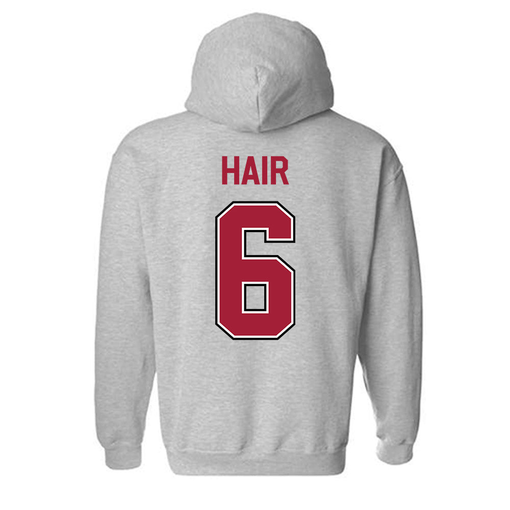 Arkansas - NCAA Women's Soccer : Cora Hair - Classic Fashion Shersey Hooded Sweatshirt-1