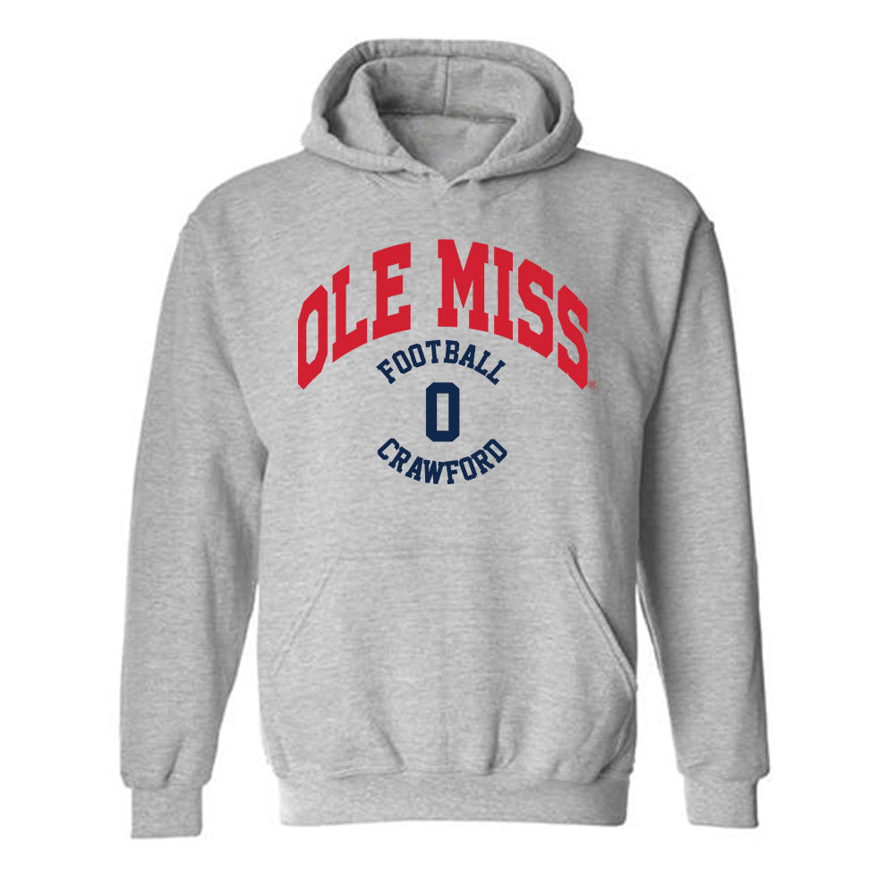 Ole Miss - NCAA Football : Jalyn Crawford - Classic Fashion Shersey Hooded Sweatshirt-0