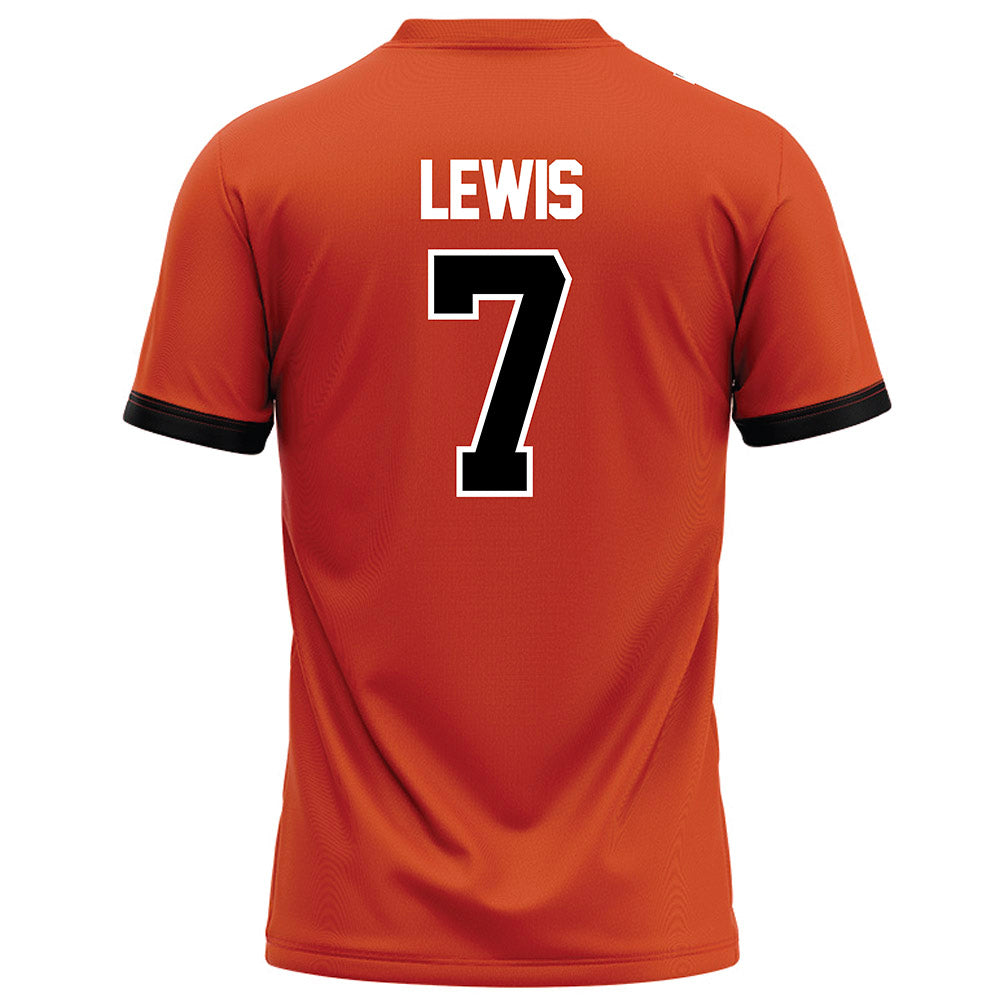 Campbell - NCAA Football : Omarion Lewis - Orange Football Jersey-1