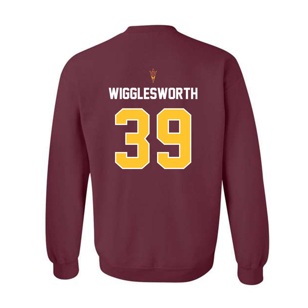 Arizona State - NCAA Football : Tyler Wigglesworth - Replica Shersey Crewneck Sweatshirt-1