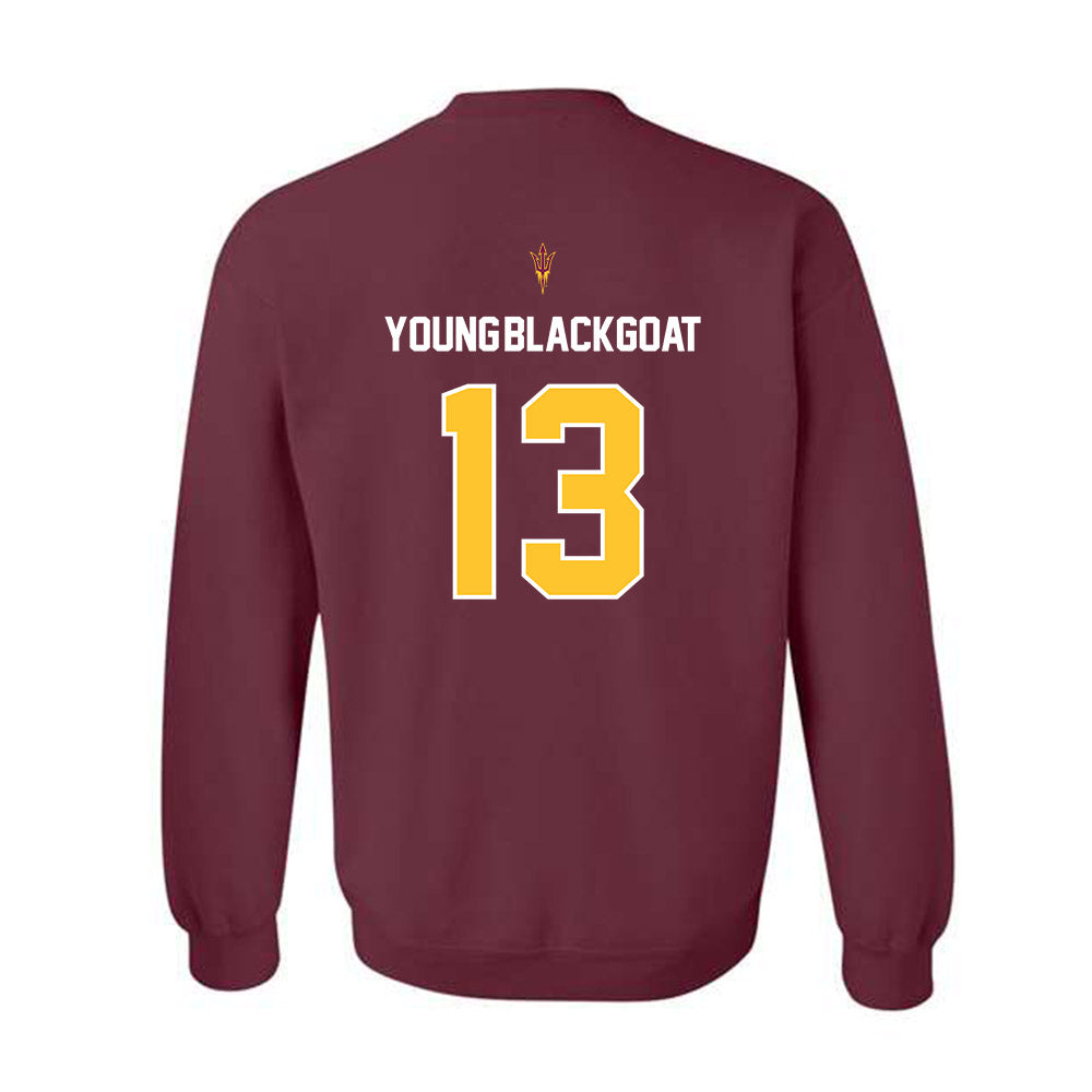 Arizona State - NCAA Football : Prayer Young-Blackgoat - Replica Shersey Crewneck Sweatshirt-1