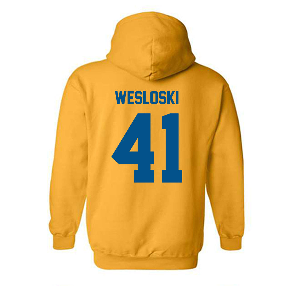 Delaware - NCAA Men's Lacrosse : Brady Wesloski - Classic Fashion Shersey Hooded Sweatshirt-1
