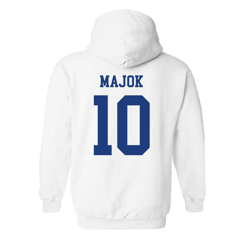 Memphis - NCAA Men's Basketball : Simon Majok - Classic Fashion Shersey Hooded Sweatshirt-1