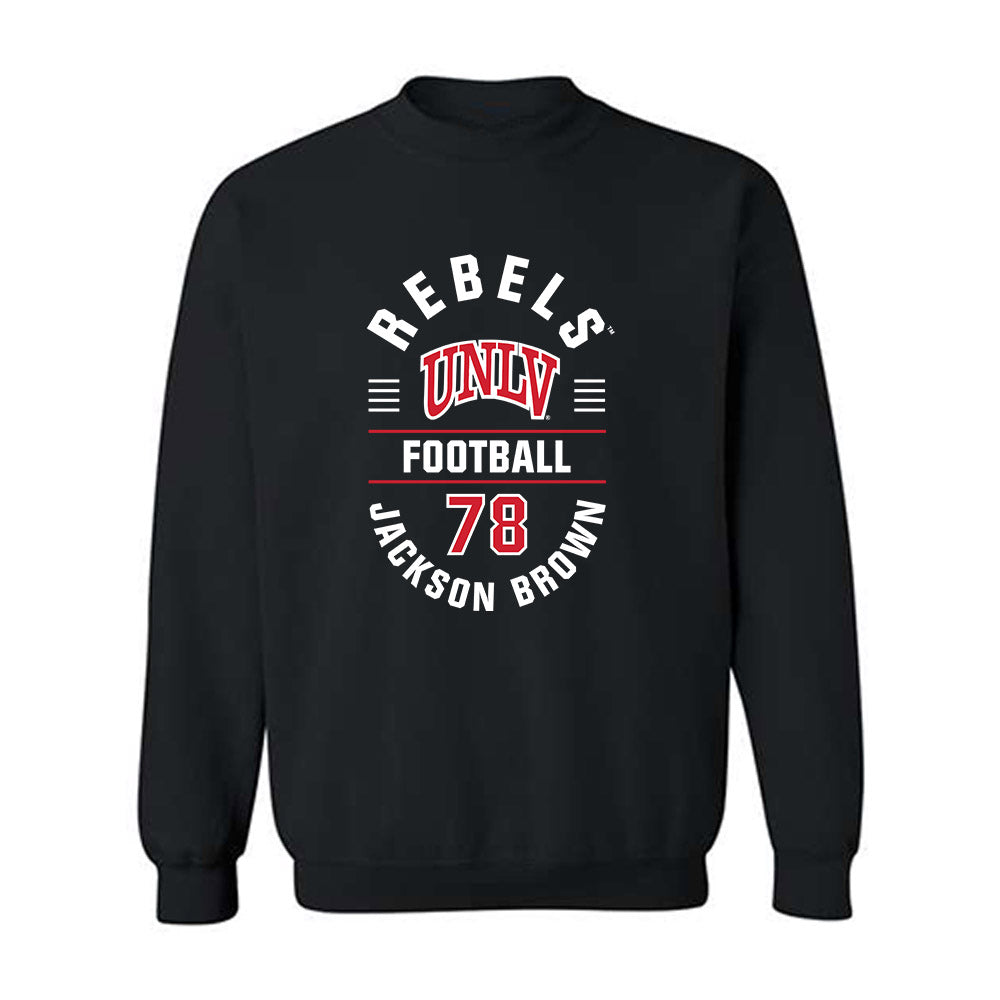 UNLV - NCAA Football : Jackson Brown - Classic Fashion Shersey Crewneck Sweatshirt-0