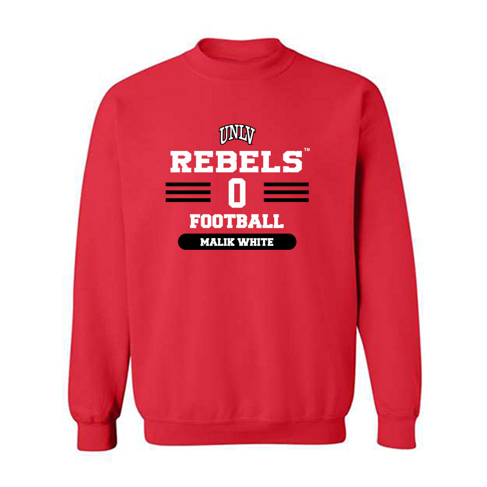 UNLV - NCAA Football : Malik White - Classic Shersey Crewneck Sweatshirt-0