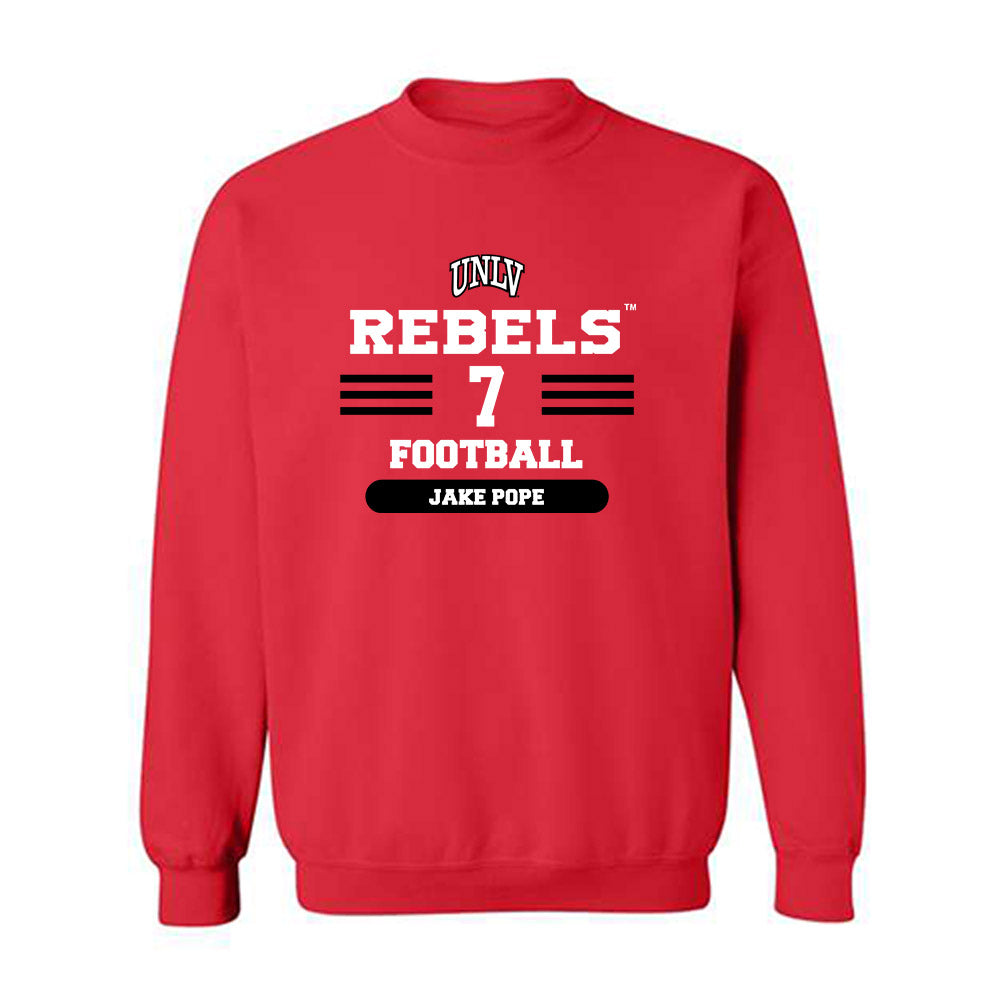 UNLV - NCAA Football : Jake Pope - Classic Shersey Crewneck Sweatshirt-0