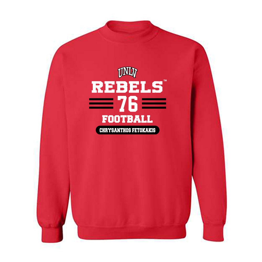 UNLV - NCAA Football : Chrysanthos Fetokakis - Classic Shersey Crewneck Sweatshirt-0